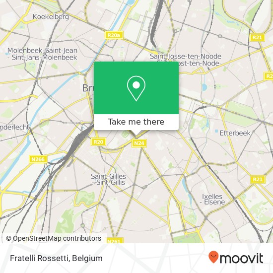 Fratelli Rossetti, Waterloolaan 65 1000 Brussel map