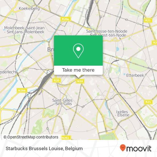 Starbucks Brussels Louise, 1050 Brussel map