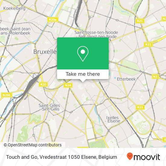 Touch and Go, Vredestraat 1050 Elsene plan