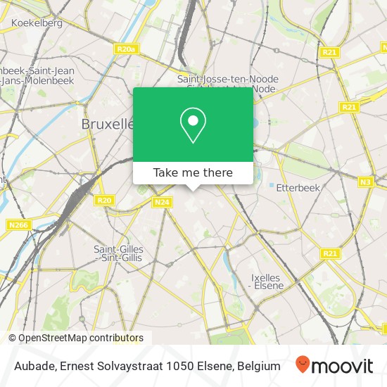 Aubade, Ernest Solvaystraat 1050 Elsene map