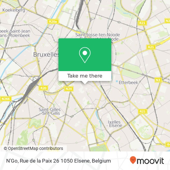 N'Go, Rue de la Paix 26 1050 Elsene map