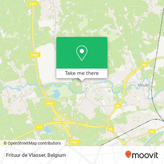 Frituur de Vlasser, Bankstraat 8560 Wevelgem map