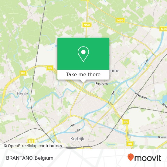 BRANTANO, Brugsesteenweg 23 8520 Kuurne map