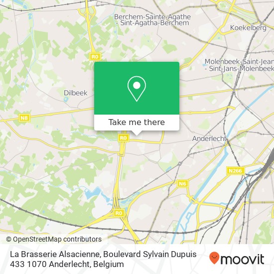 La Brasserie Alsacienne, Boulevard Sylvain Dupuis 433 1070 Anderlecht plan