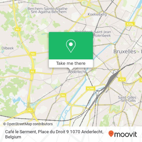 Café le Serment, Place du Droit 9 1070 Anderlecht map