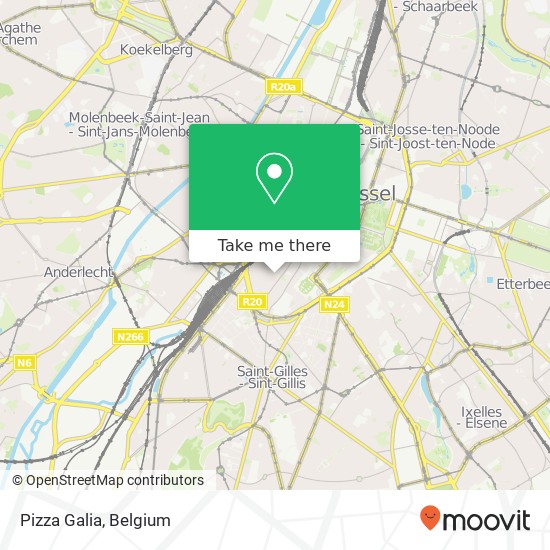 Pizza Galia, Vossenplein 1000 Brussel plan