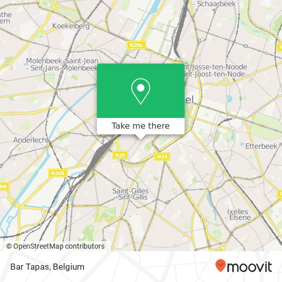 Bar Tapas, Rue Haute 177 1000 Bruxelles map