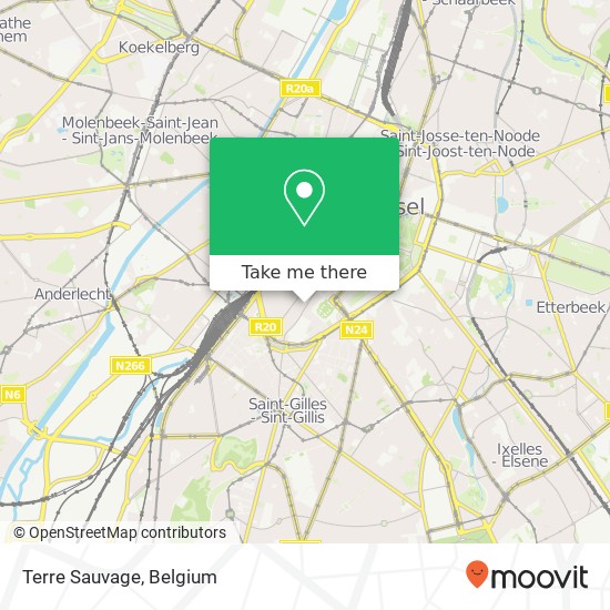 Terre Sauvage, Hoogstraat 1000 Brussel map