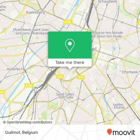 Guilmot, Hoogstraat 189 1000 Brussel map