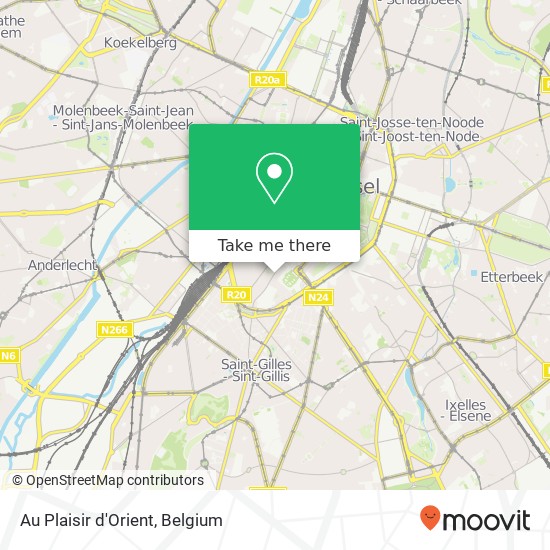 Au Plaisir d'Orient, Rue Haute 228 1000 Brussel map