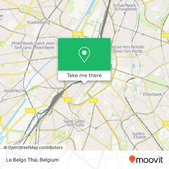 Le Belgo Thai, Hoogstraat 72 1000 Brussel map