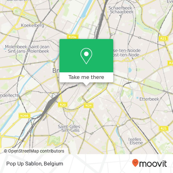 Pop Up Sablon, Place du Grand Sablon 15 1000 Bruxelles plan