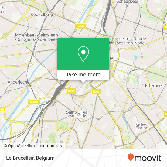 Le Bruxelleir, Rue Haute 198 1000 Brussel map