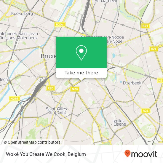 Woké You Create We Cook, Avenue de la Toison d'Or 17 1050 Elsene map