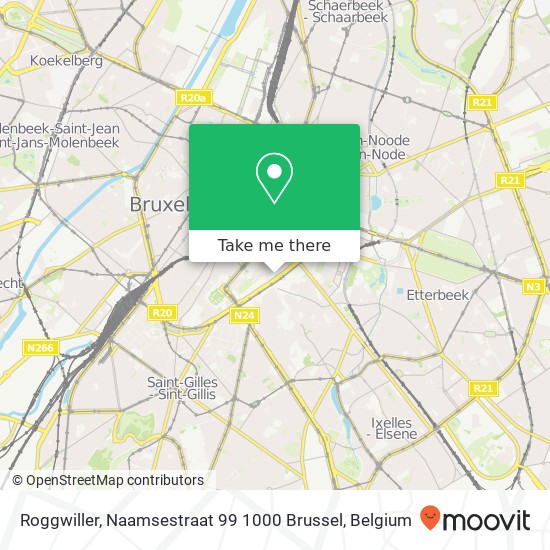 Roggwiller, Naamsestraat 99 1000 Brussel plan