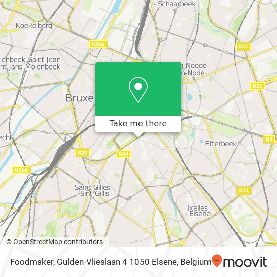 Foodmaker, Gulden-Vlieslaan 4 1050 Elsene map