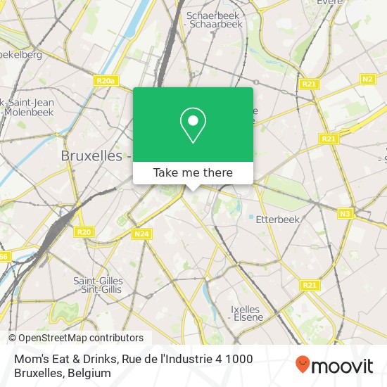 Mom's Eat & Drinks, Rue de l'Industrie 4 1000 Bruxelles map