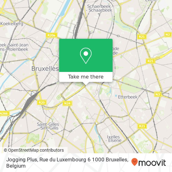 Jogging Plus, Rue du Luxembourg 6 1000 Bruxelles map