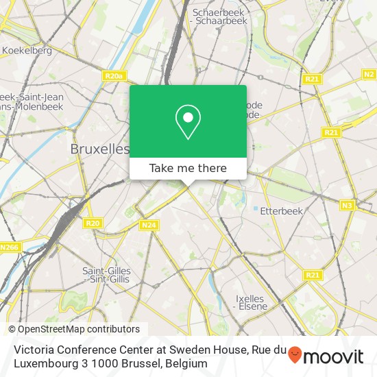 Victoria Conference Center at Sweden House, Rue du Luxembourg 3 1000 Brussel map