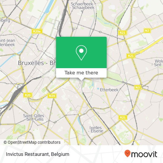 Invictus Restaurant, Rue de Trèves 42 1050 Ixelles map