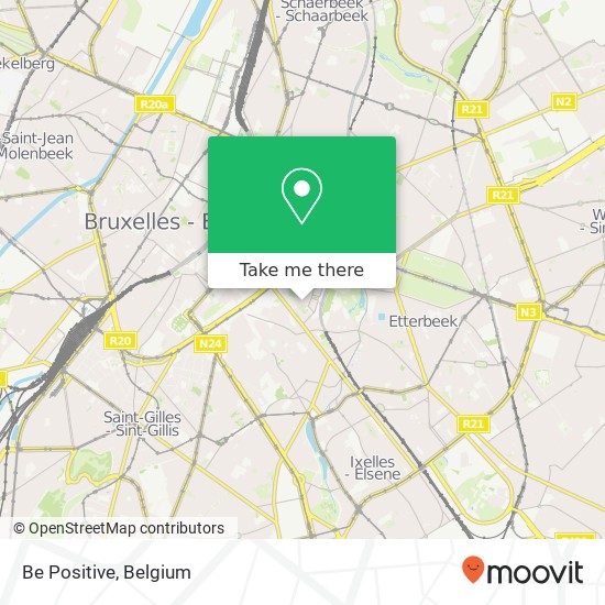 Be Positive, Parnassusstraat 1050 Elsene map