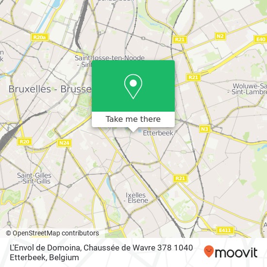 L'Envol de Domoina, Chaussée de Wavre 378 1040 Etterbeek map