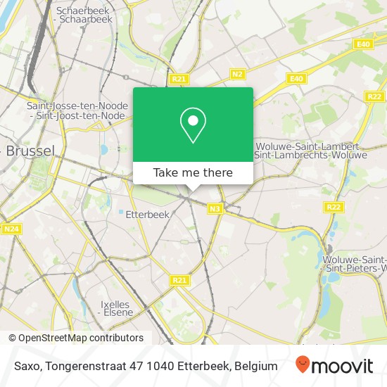 Saxo, Tongerenstraat 47 1040 Etterbeek map