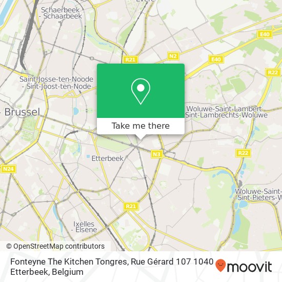 Fonteyne The Kitchen Tongres, Rue Gérard 107 1040 Etterbeek map