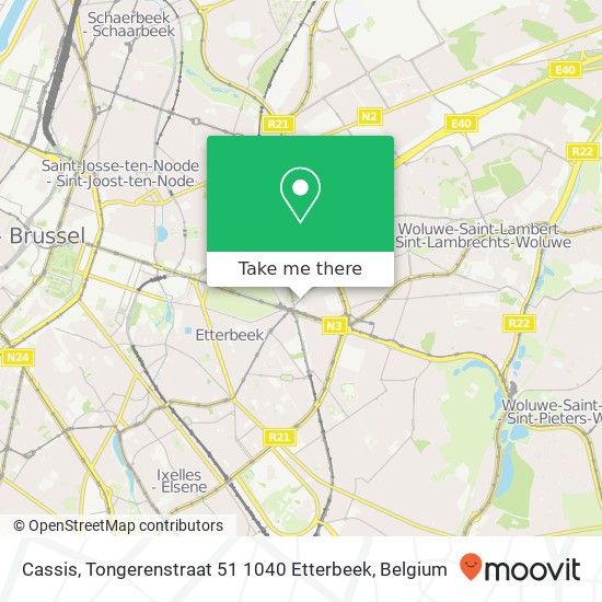 Cassis, Tongerenstraat 51 1040 Etterbeek plan