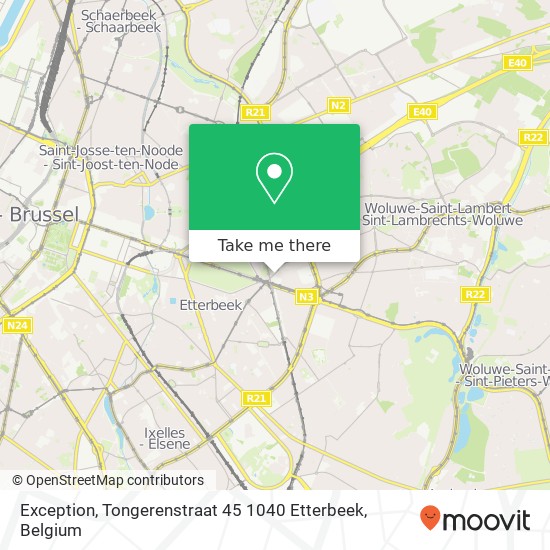 Exception, Tongerenstraat 45 1040 Etterbeek map