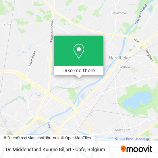 De Middenstand Kuurne Biljart - Café plan