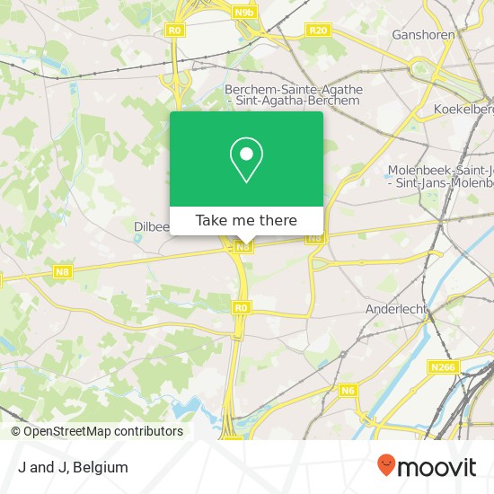 J and J, Ninoofsesteenweg 6 1700 Dilbeek map