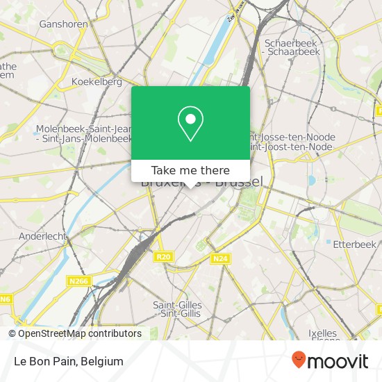 Le Bon Pain, Rue du Midi 92 1000 Bruxelles map