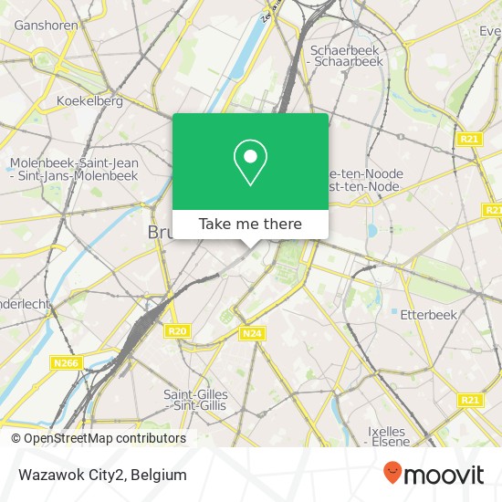 Wazawok City2, Albertinaplein 1000 Brussel map