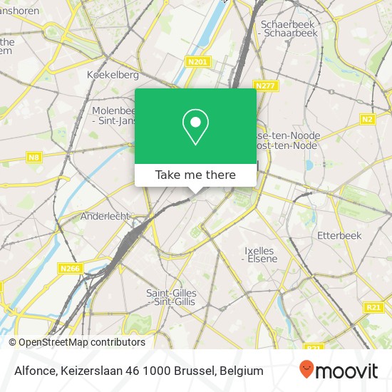 Alfonce, Keizerslaan 46 1000 Brussel map