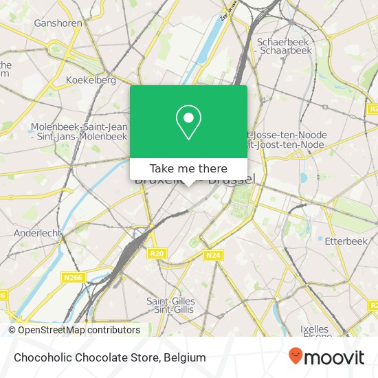 Chocoholic Chocolate Store, Rue de l'Étuve 36 1000 Bruxelles plan
