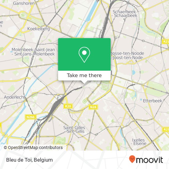 Bleu de Toi, Rue des Alexiens 73 1000 Brussel map