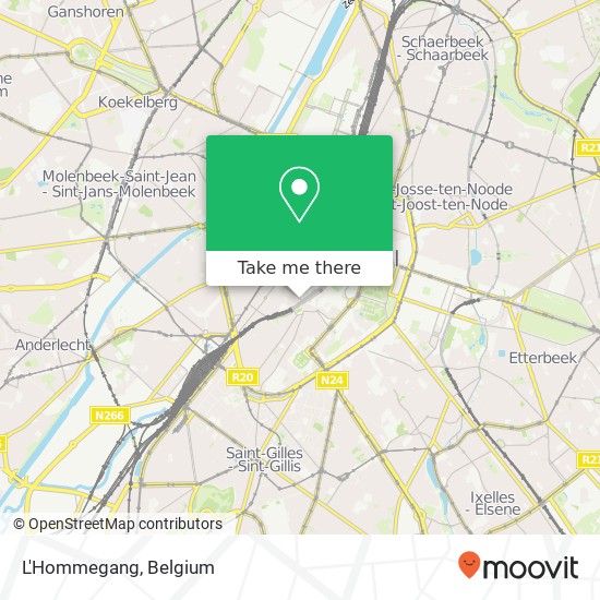 L'Hommegang, Cellebroersstraat 1000 Brussel map