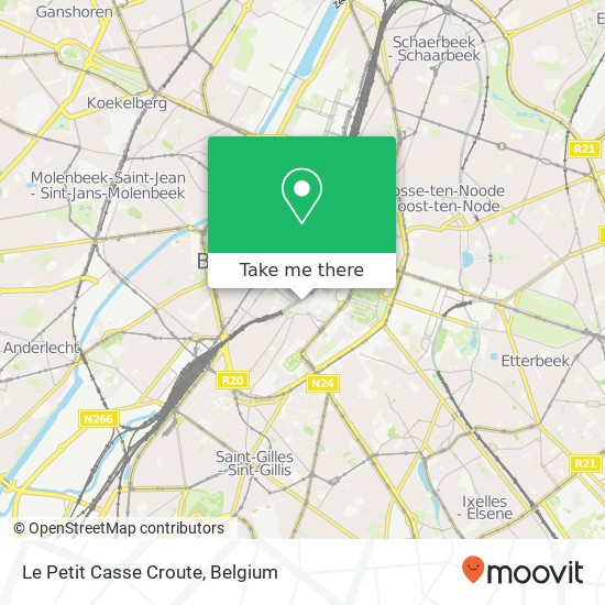 Le Petit Casse Croute, Boulevard de l'Empereur 26 1000 Brussel map