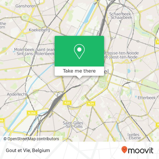 Gout et Vie, Rue des Alexiens 16 1000 Brussel map