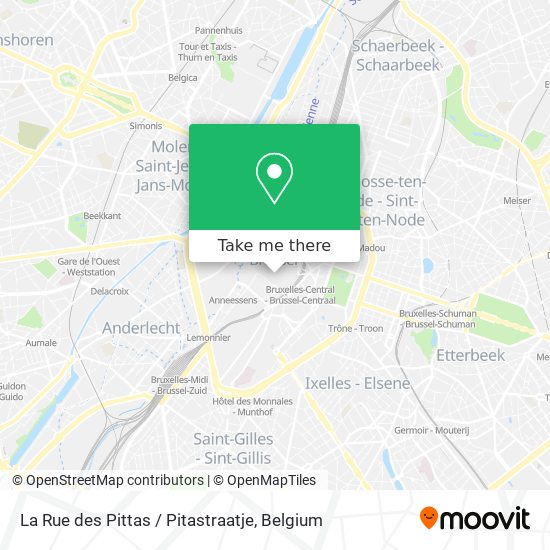 La Rue des Pittas / Pitastraatje map