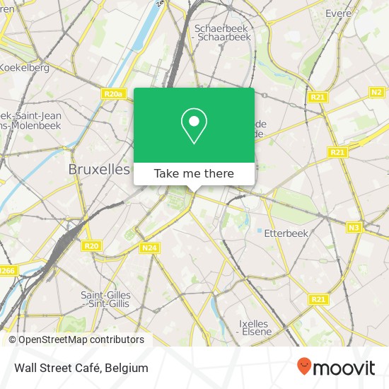 Wall Street Café, N23 1000 Brussel map