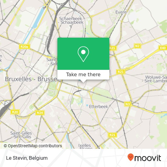 Le Stevin, Rue Saint-Quentin 29 1000 Brussel map