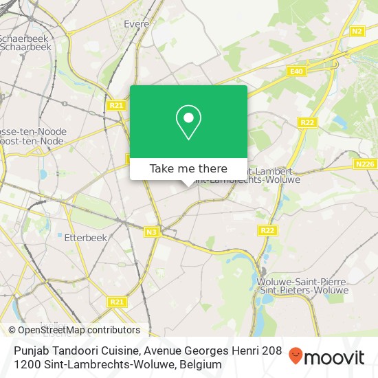 Punjab Tandoori Cuisine, Avenue Georges Henri 208 1200 Sint-Lambrechts-Woluwe map