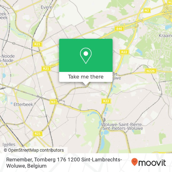 Remember, Tomberg 176 1200 Sint-Lambrechts-Woluwe map