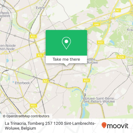 La Trinacria, Tomberg 257 1200 Sint-Lambrechts-Woluwe plan