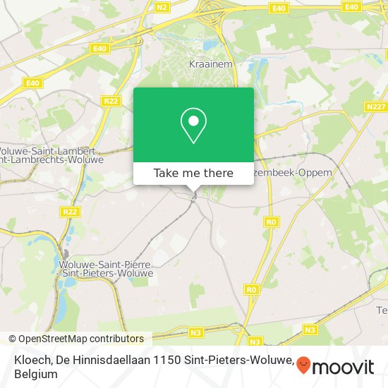 Kloech, De Hinnisdaellaan 1150 Sint-Pieters-Woluwe plan