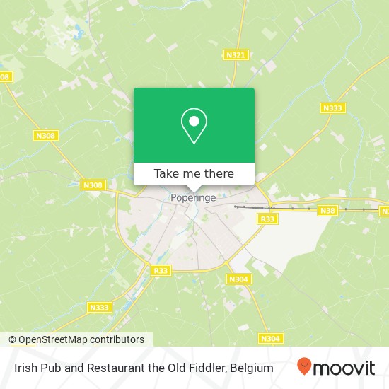 Irish Pub and Restaurant the Old Fiddler, Veurnestraat 9 8970 Poperinge map