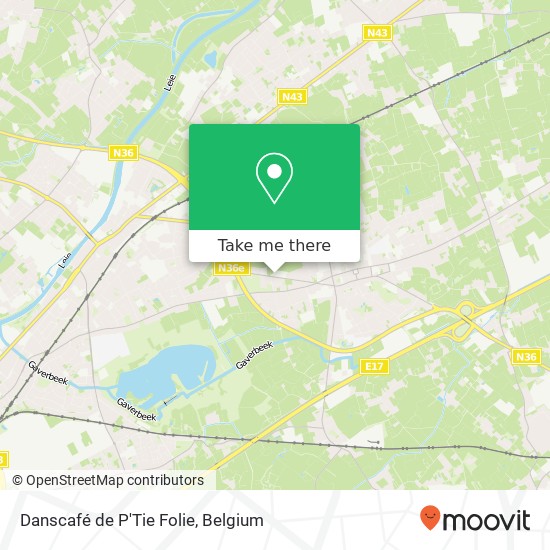 Danscafé de P'Tie Folie, Harelbekestraat 136 8540 Deerlijk map