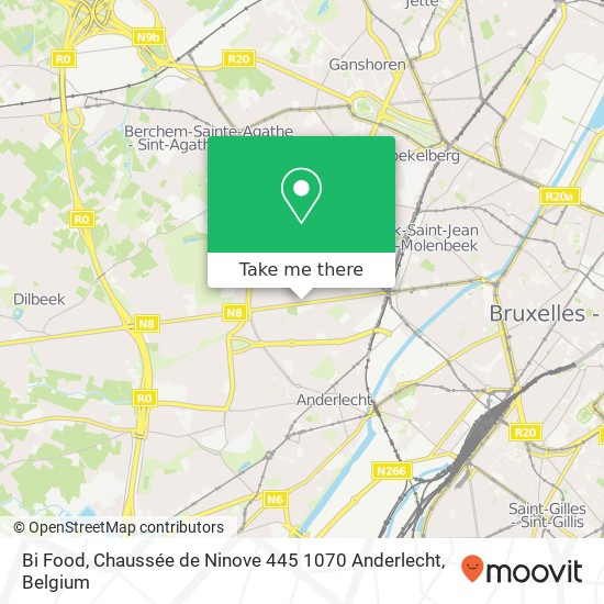 Bi Food, Chaussée de Ninove 445 1070 Anderlecht plan